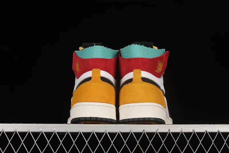 All categories Air Jordan Jordan series basketball shoes Air Jordan 1 High Air Jordan 1 Zoom CMFT AJ1 Joe 1 white, yellow and red color matching CT0978-016